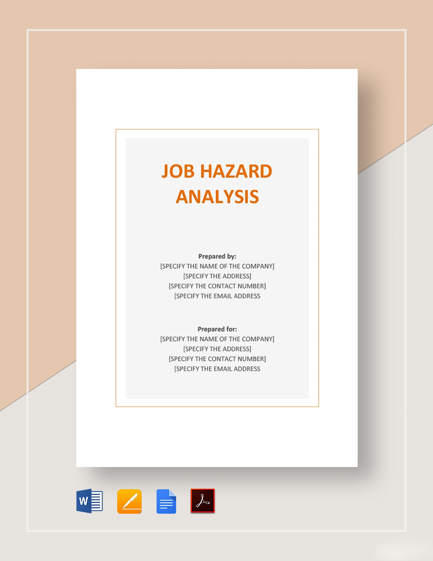 Job Hazard Analysis Template Google Docs Word Apple Pages PDF