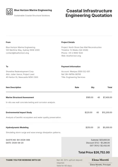 Free Engineering Quotation Template & AI Quotation Maker
