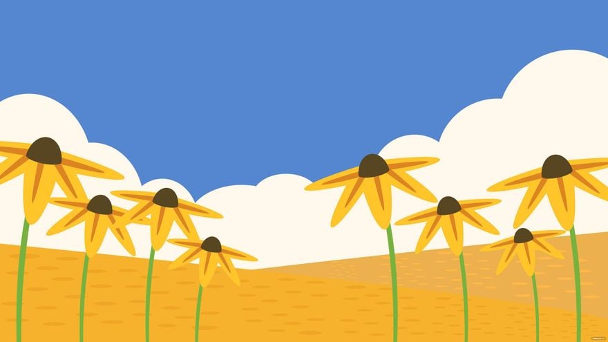 Free Sunflower Desktop Background in Illustrator, EPS, SVG, JPG, PNG