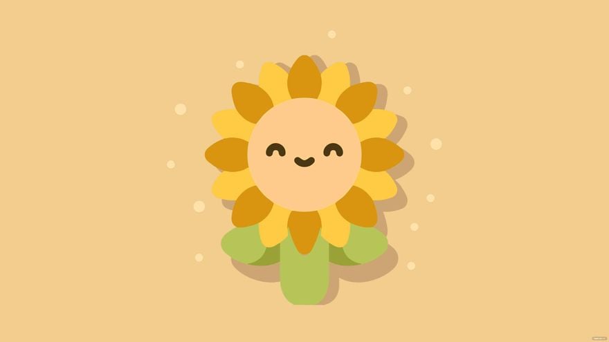 Free Cute Sunflower Background in Illustrator, EPS, SVG, JPG, PNG