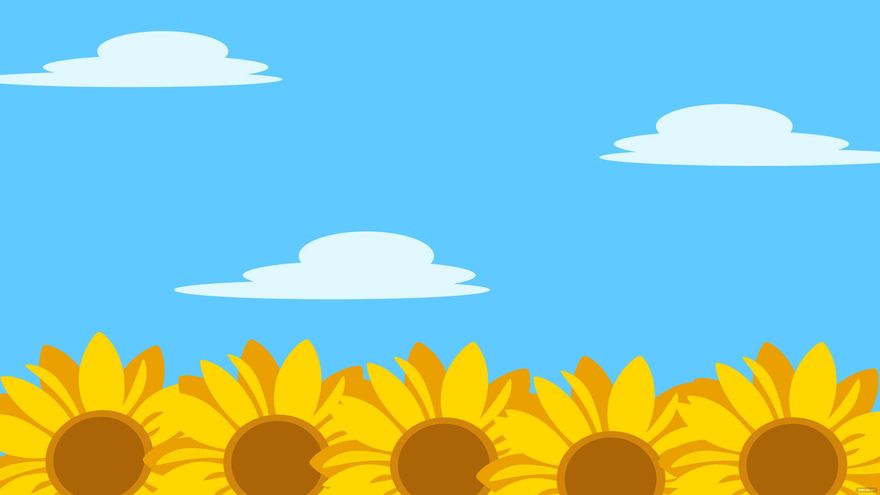 Sunflower Zoom Background in Illustrator, EPS, SVG, JPG, PNG