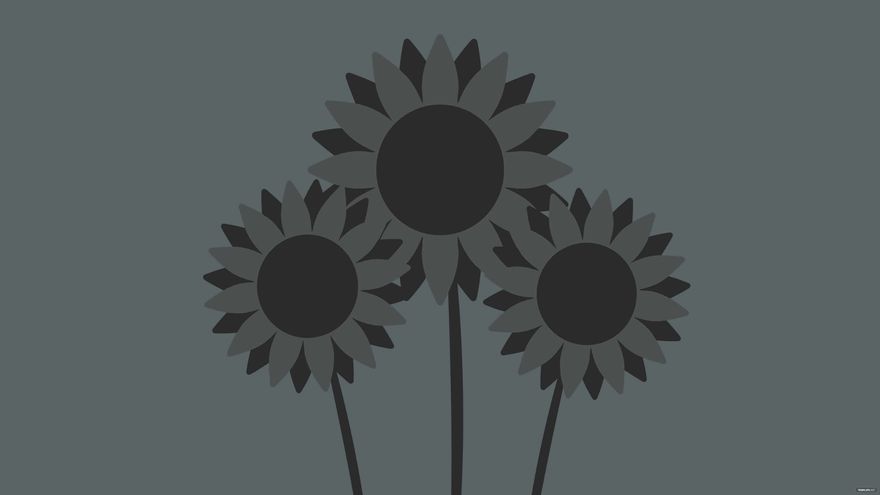 Free Black Sunflower Background in Illustrator, EPS, SVG, JPG, PNG