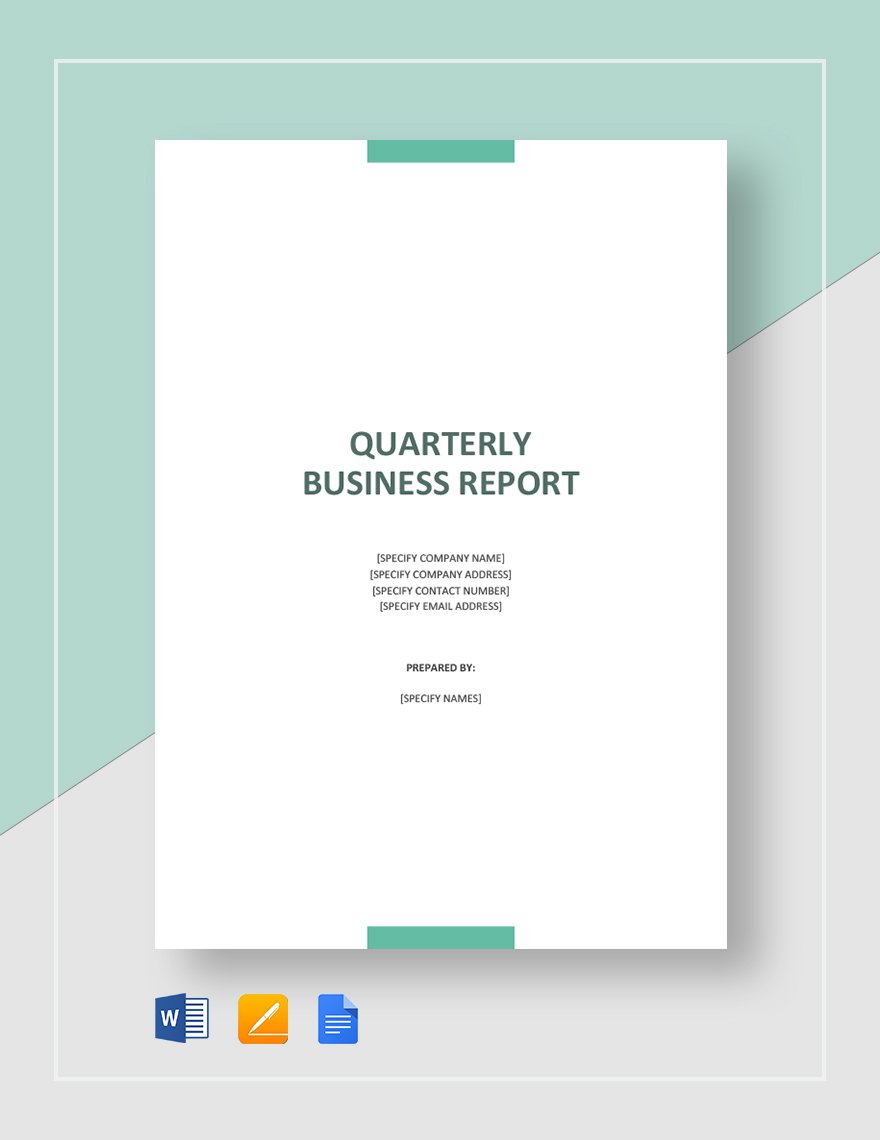 Quarterly Business Report Template