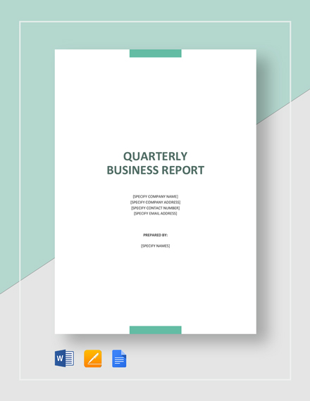 quarterly business report