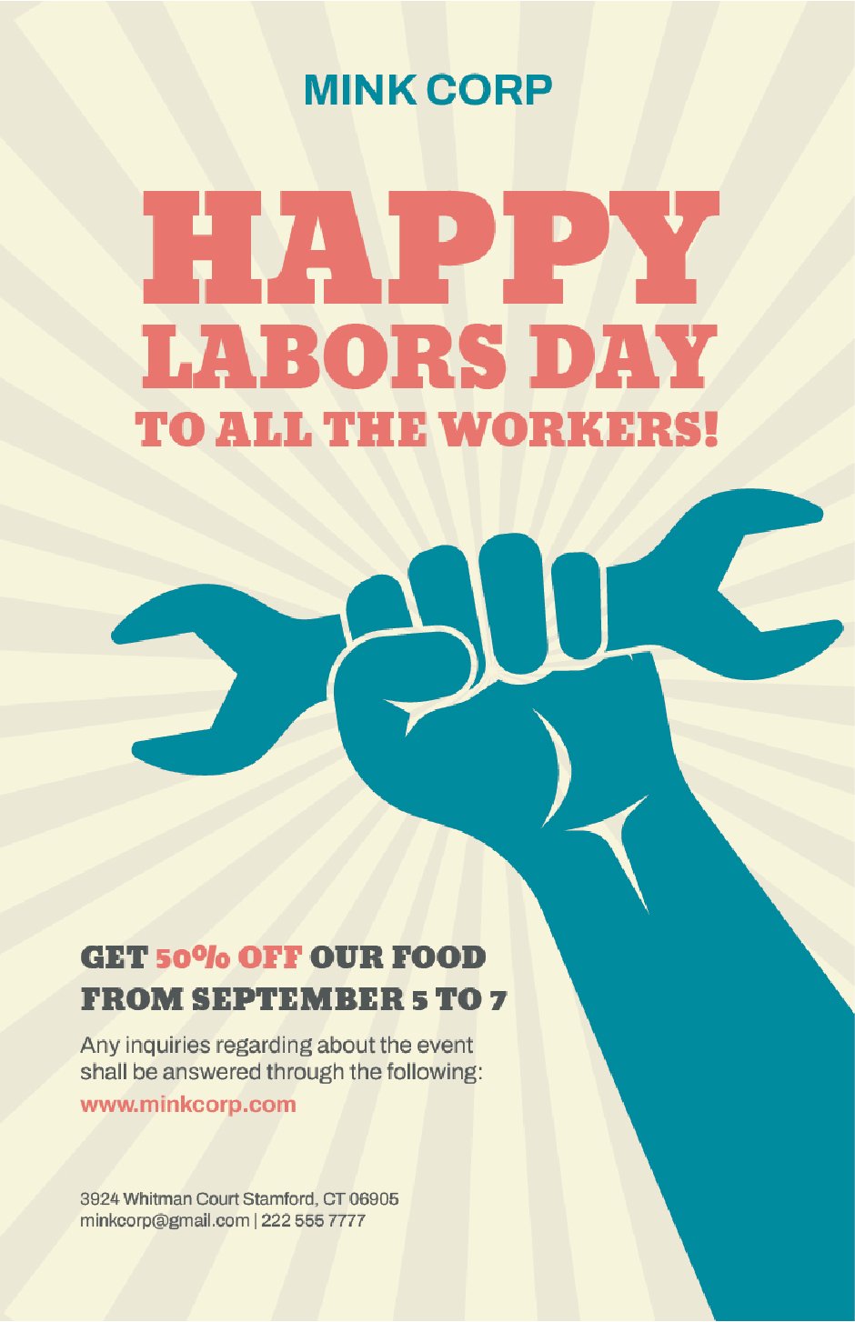 Retro Labor Day Poster