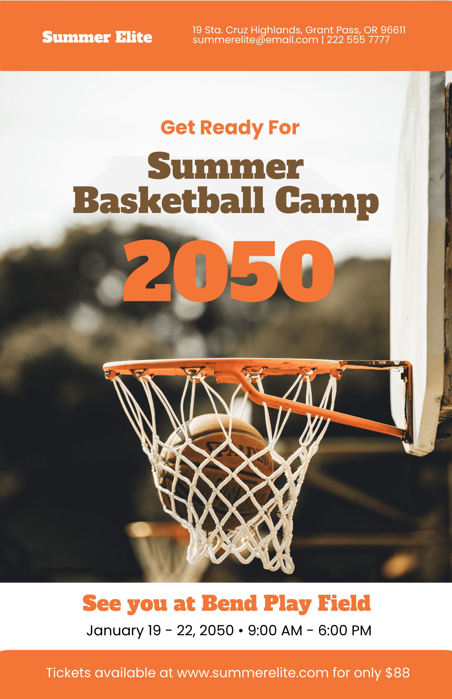Basketball Camp Poster