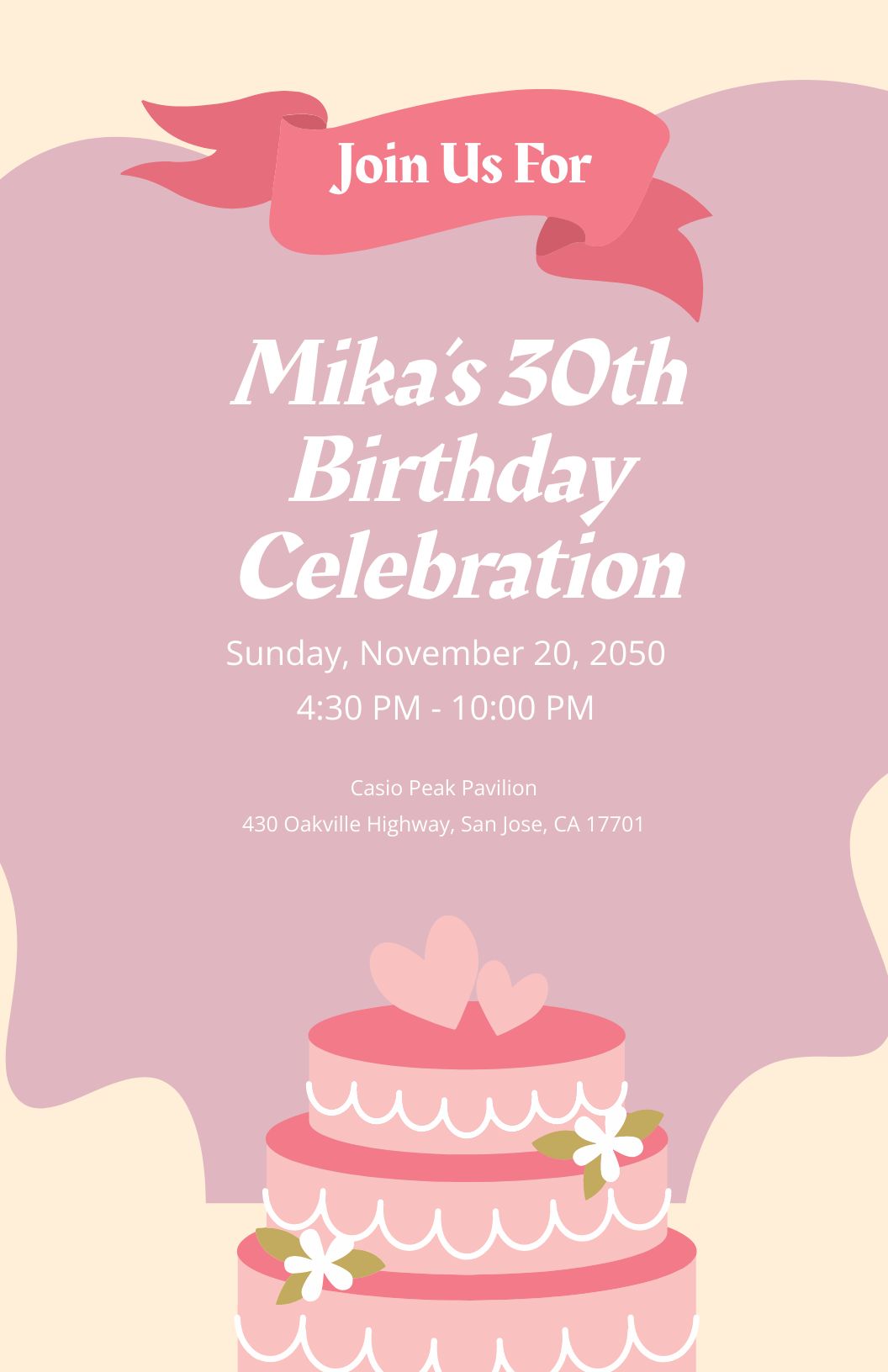 30th Birthday Poster Template