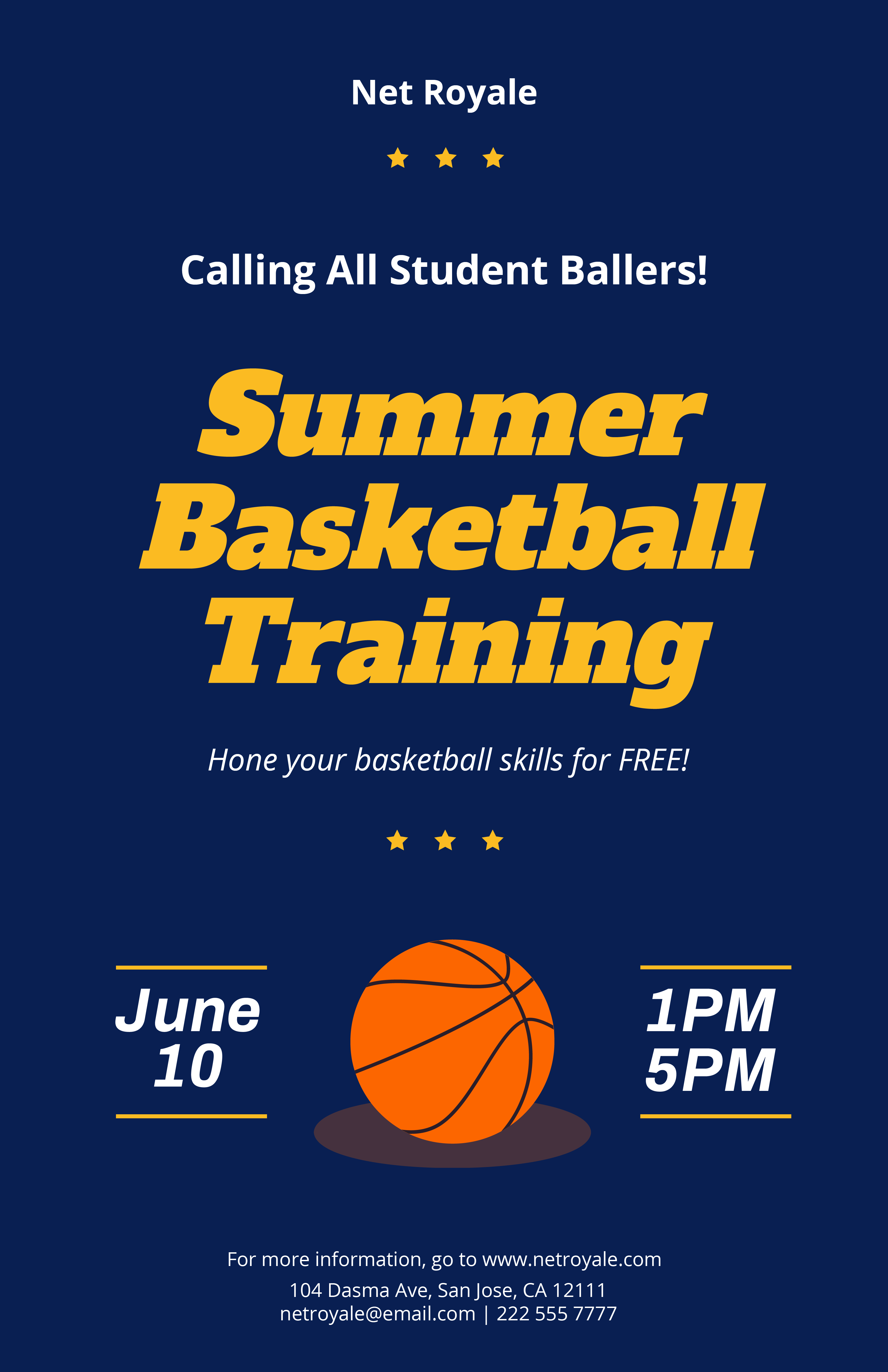 College Basketball Poster Download in Word, Google Docs, Illustrator