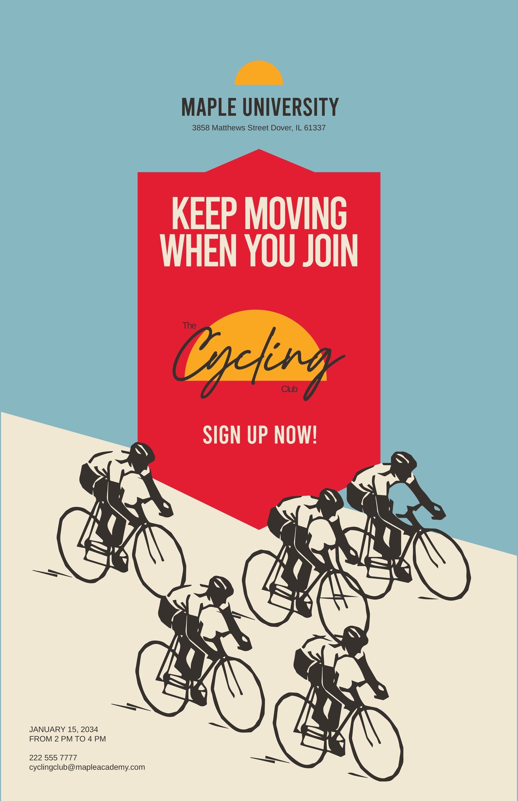 After School Cycling Club Poster