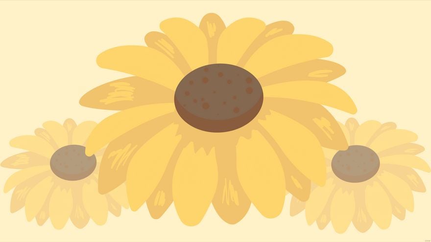 Pastel Yellow Sunflower Background - EPS, Illustrator, JPG, PNG, SVG |  
