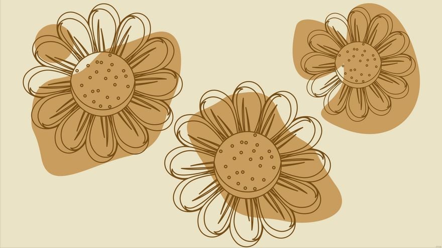 Free Boho Sunflower Background in Illustrator, EPS, SVG, JPG, PNG