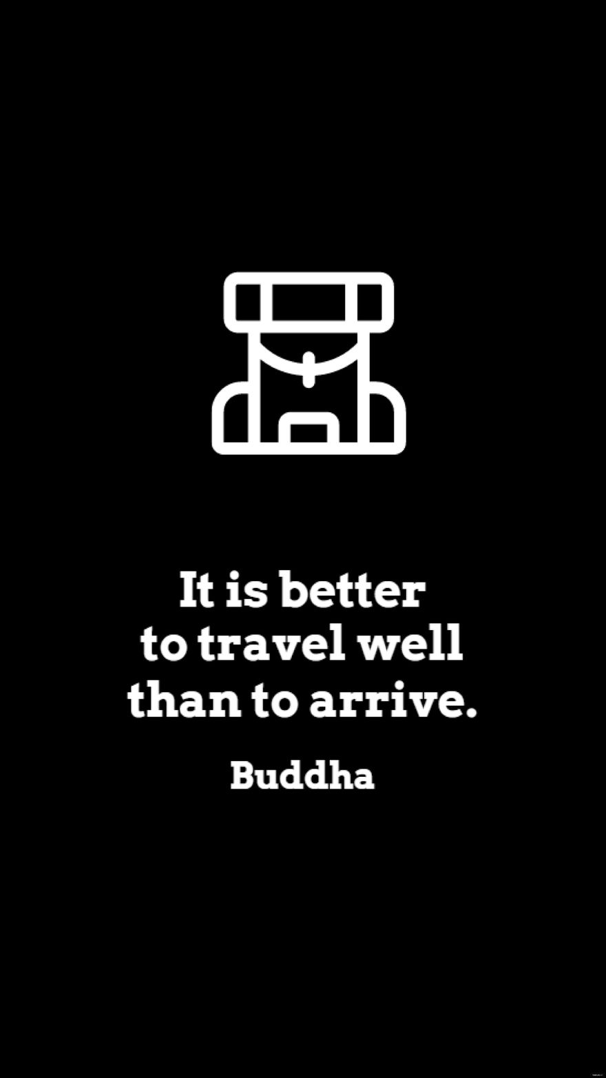 Free Buddha - It is better to travel well than to arrive. in JPG
