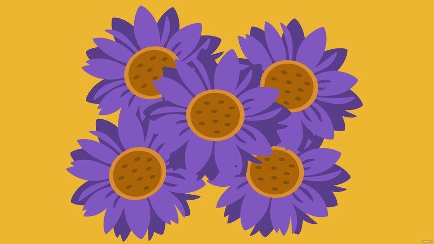 Purple Sunflower Background in Illustrator, EPS, SVG, JPG, PNG