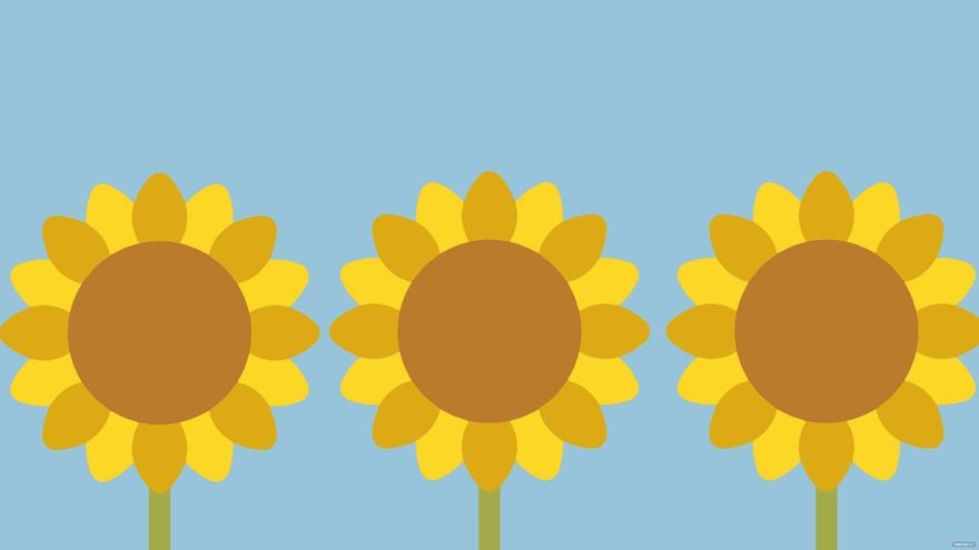Free Simple Sunflower Background in Illustrator, EPS, SVG, JPG, PNG
