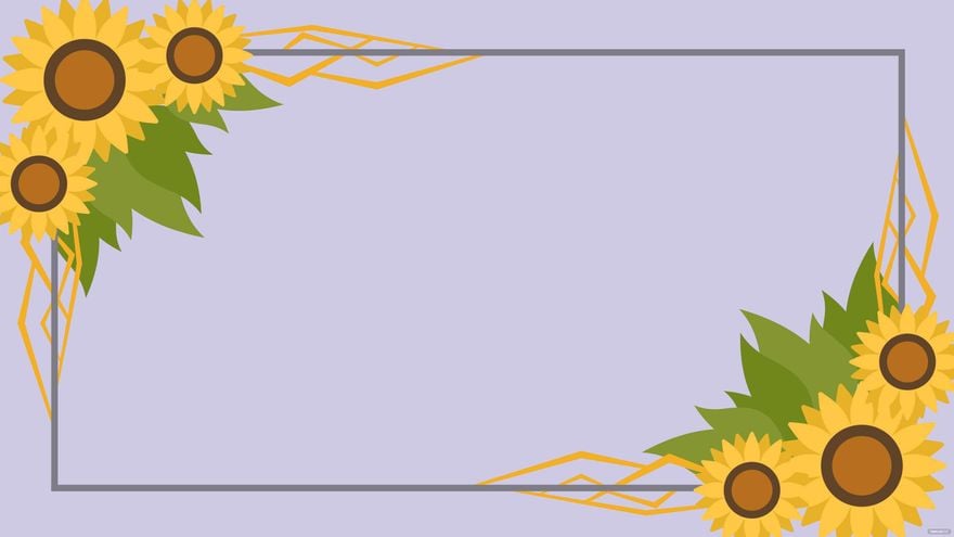 Sunflower Frame Background in Illustrator, EPS, SVG, JPG, PNG