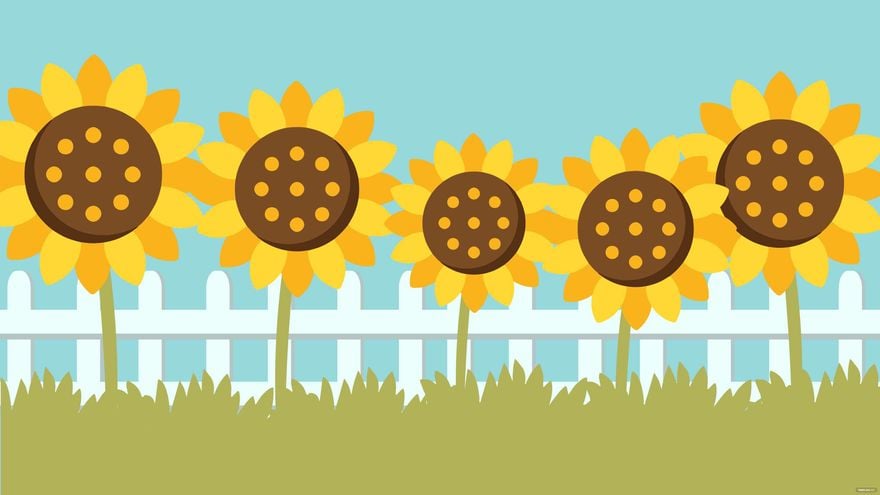 Free Sunflower Garden Background in Illustrator, EPS, SVG, JPG, PNG
