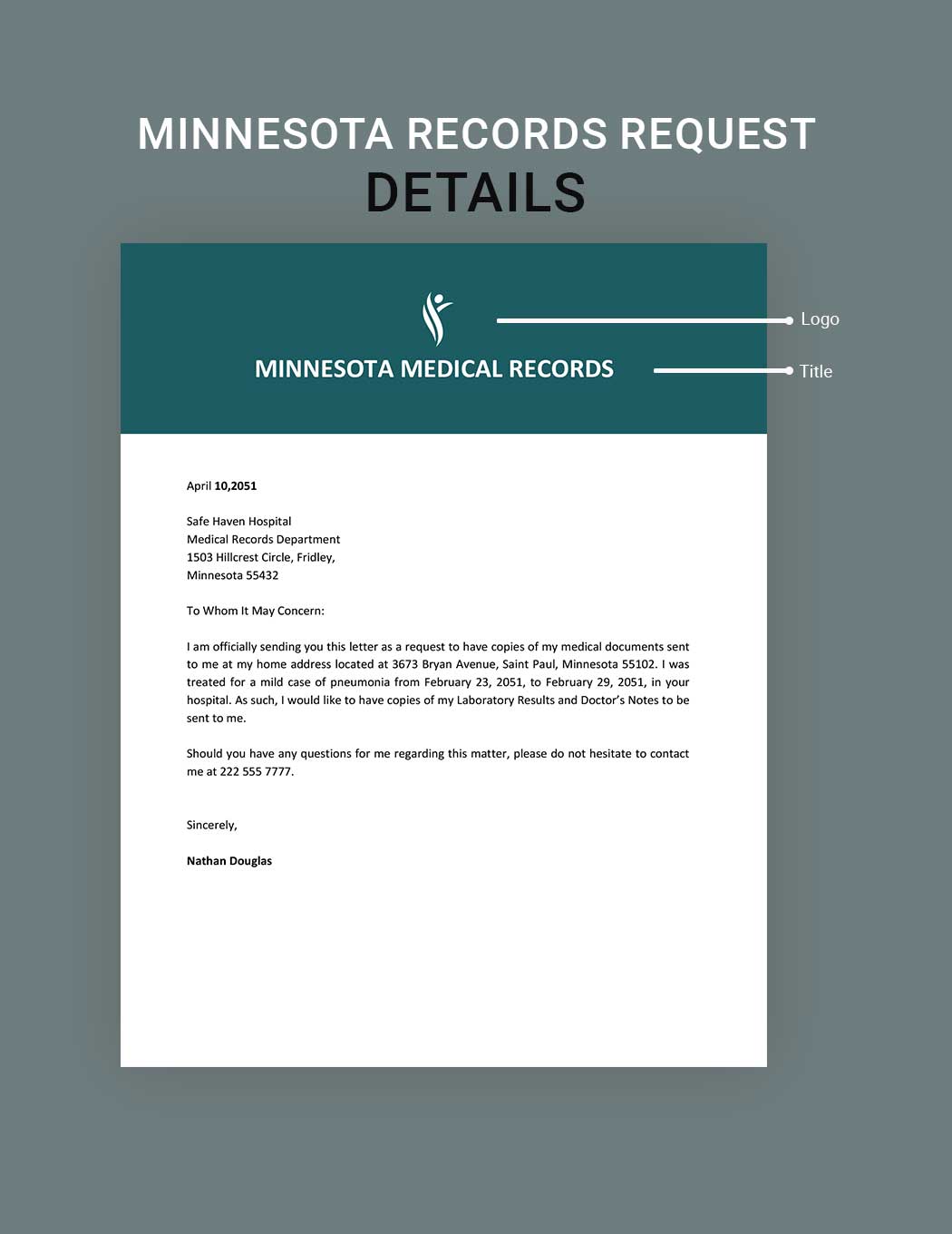 Minnesota Medical Records Request Template