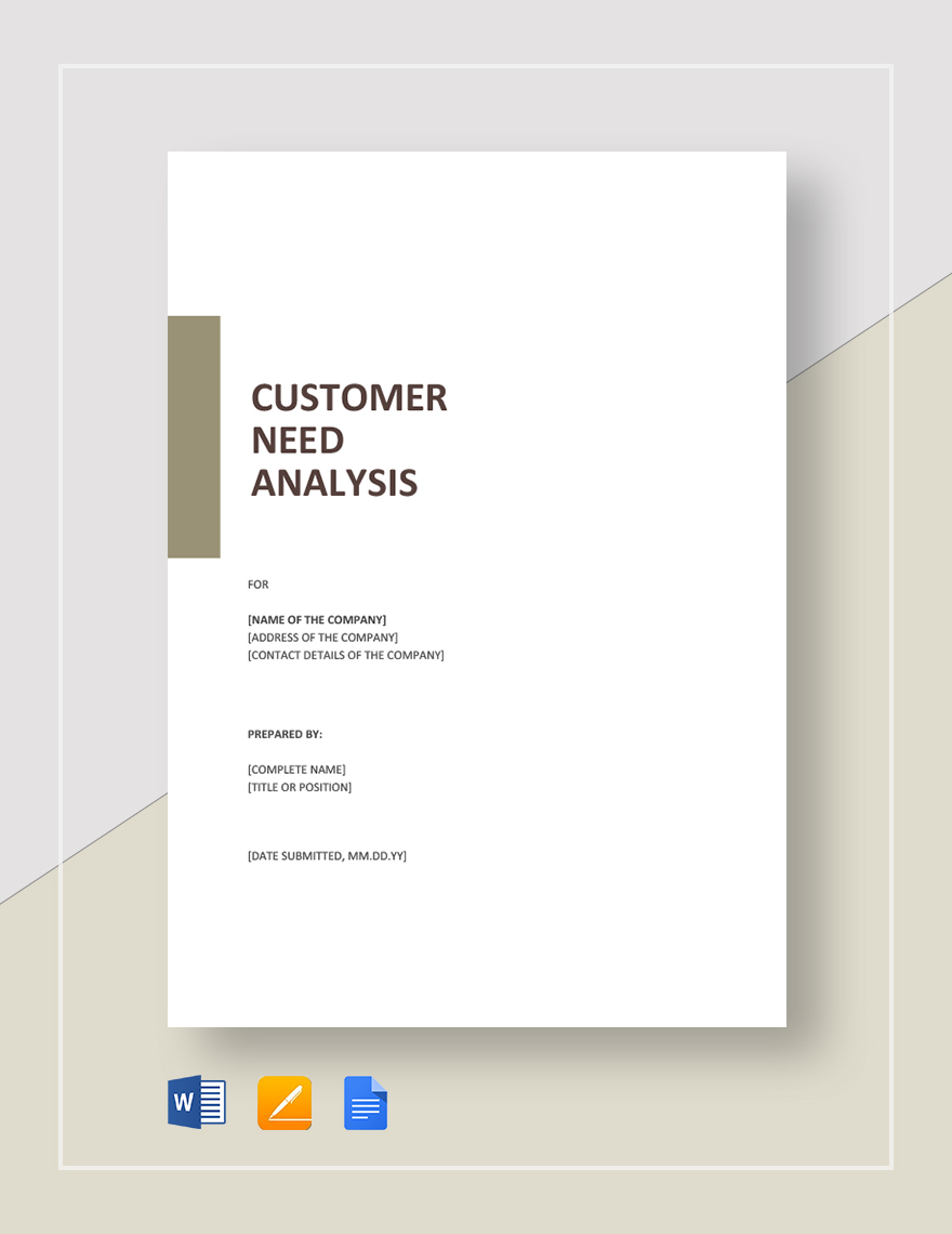 consumer needs analysis