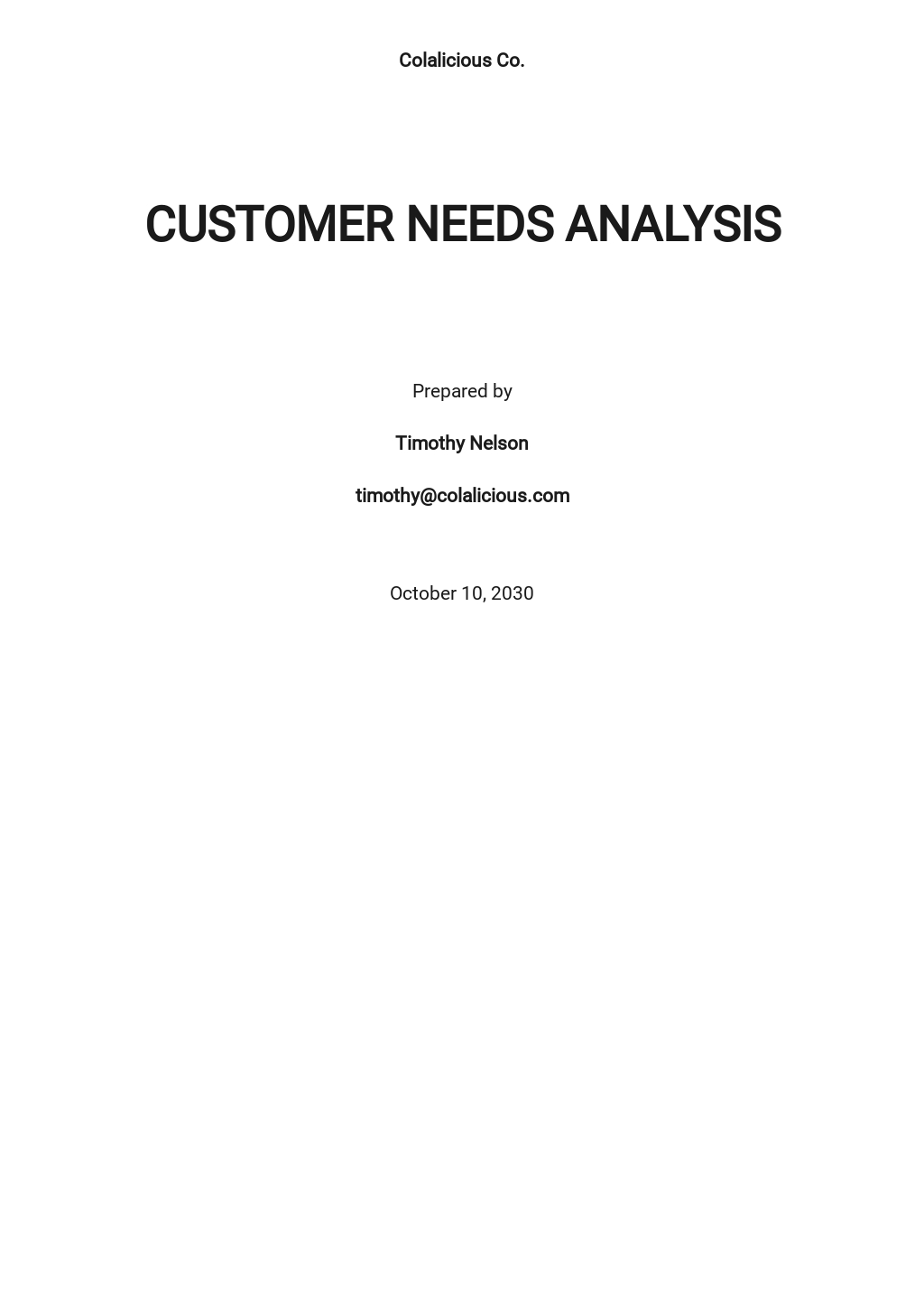 customer analysis essay