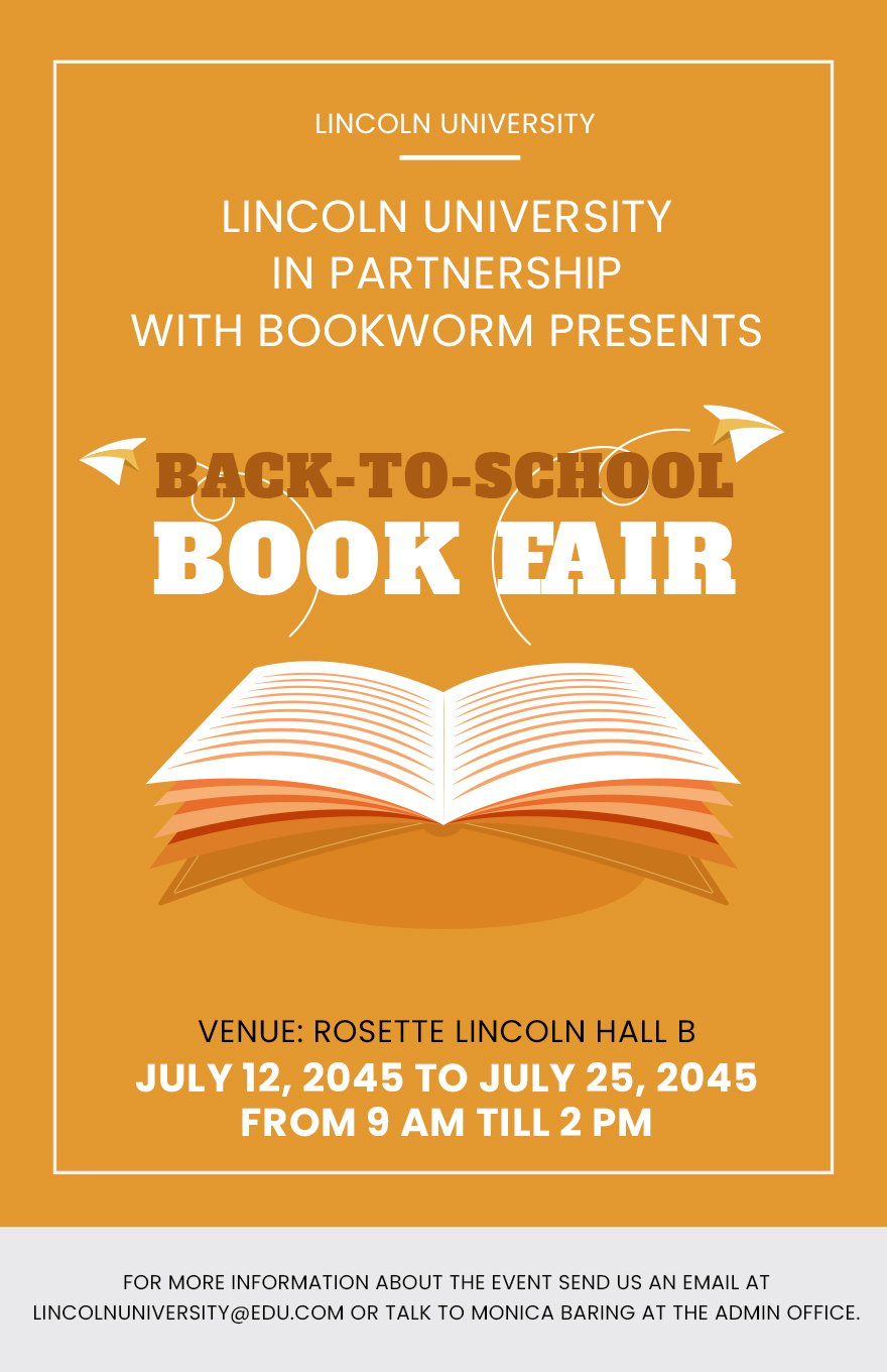 Book Fair Event Poster