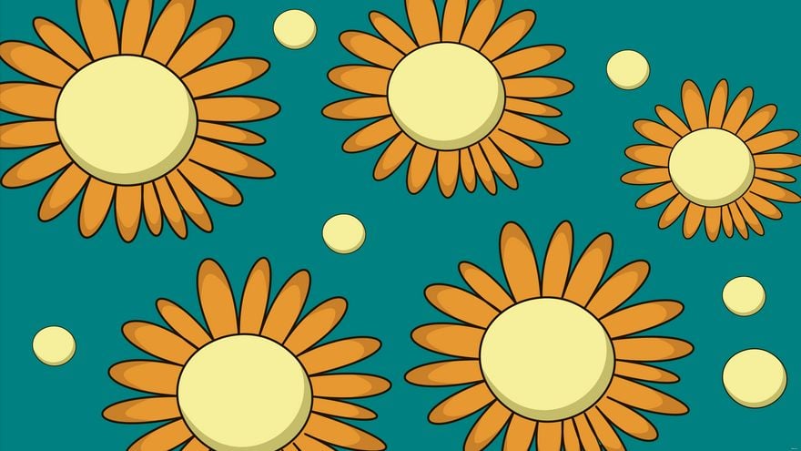 Free Teal Sunflower Background in Illustrator, EPS, SVG, JPG, PNG