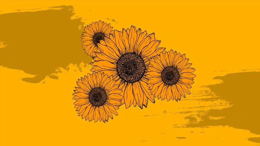 Vintage Sunflower Background in Illustrator, EPS, SVG, JPG, PNG