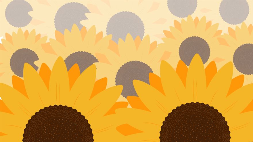 Free Faded Sunflower Background in Illustrator, EPS, SVG, JPG, PNG