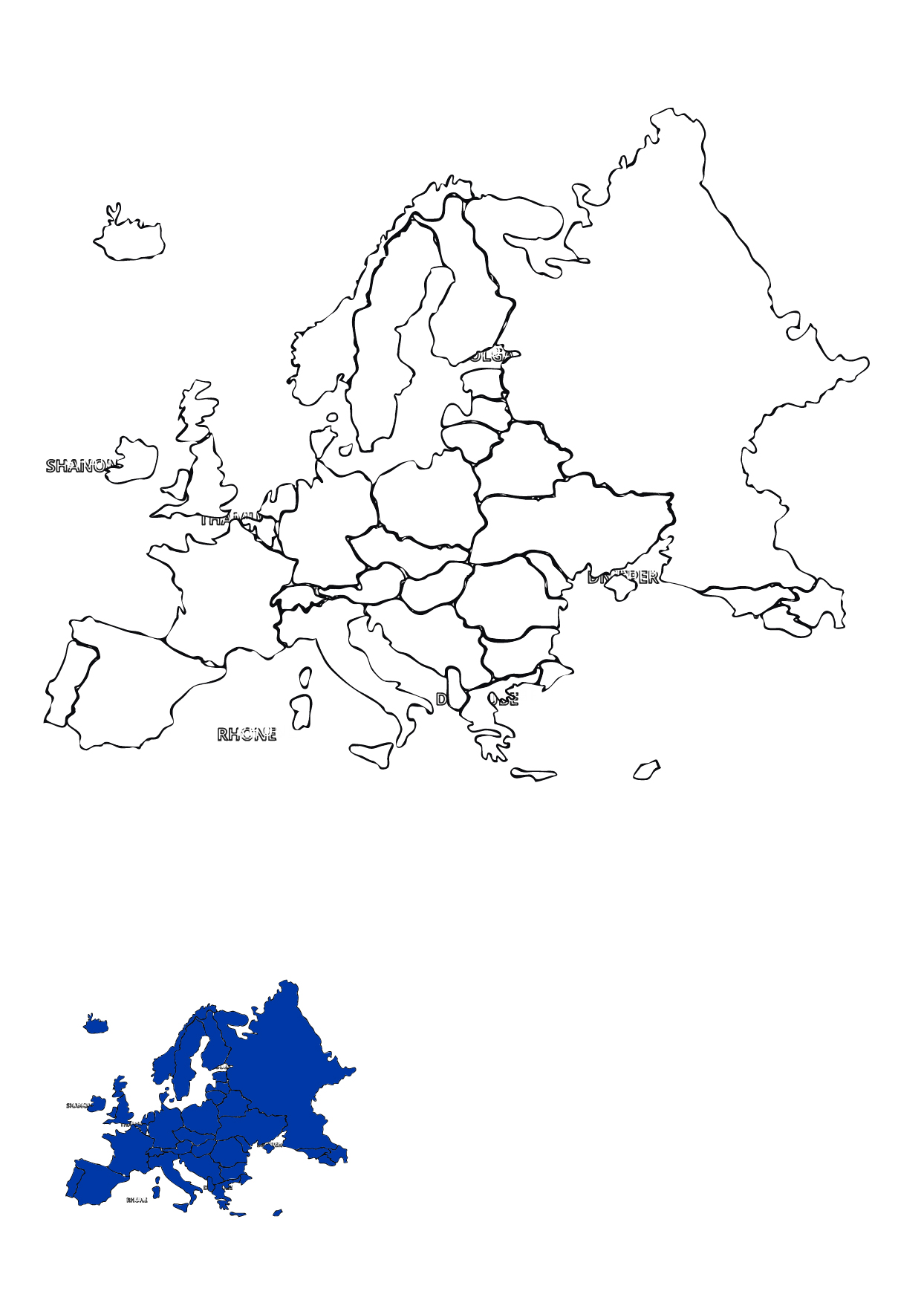 Free Political Europe Map Coloring Page - Download in PDF | Template.net