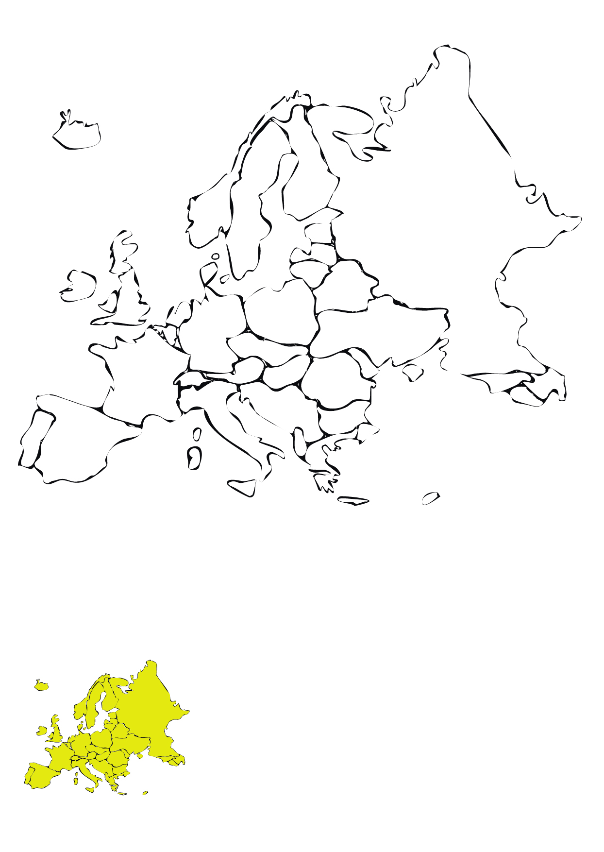 Free Europe Map Shape Coloring Page Pdf Template Net Sexiz Pix