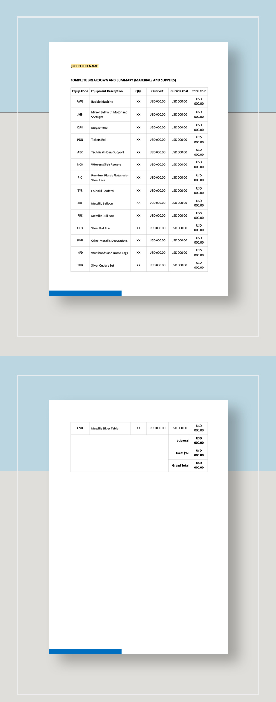 Event Quotation Template - Google Docs, Google Sheets, Word, Apple ...