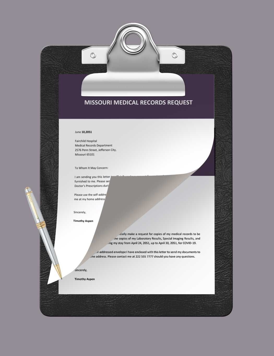 Missouri Medical Records Request Template