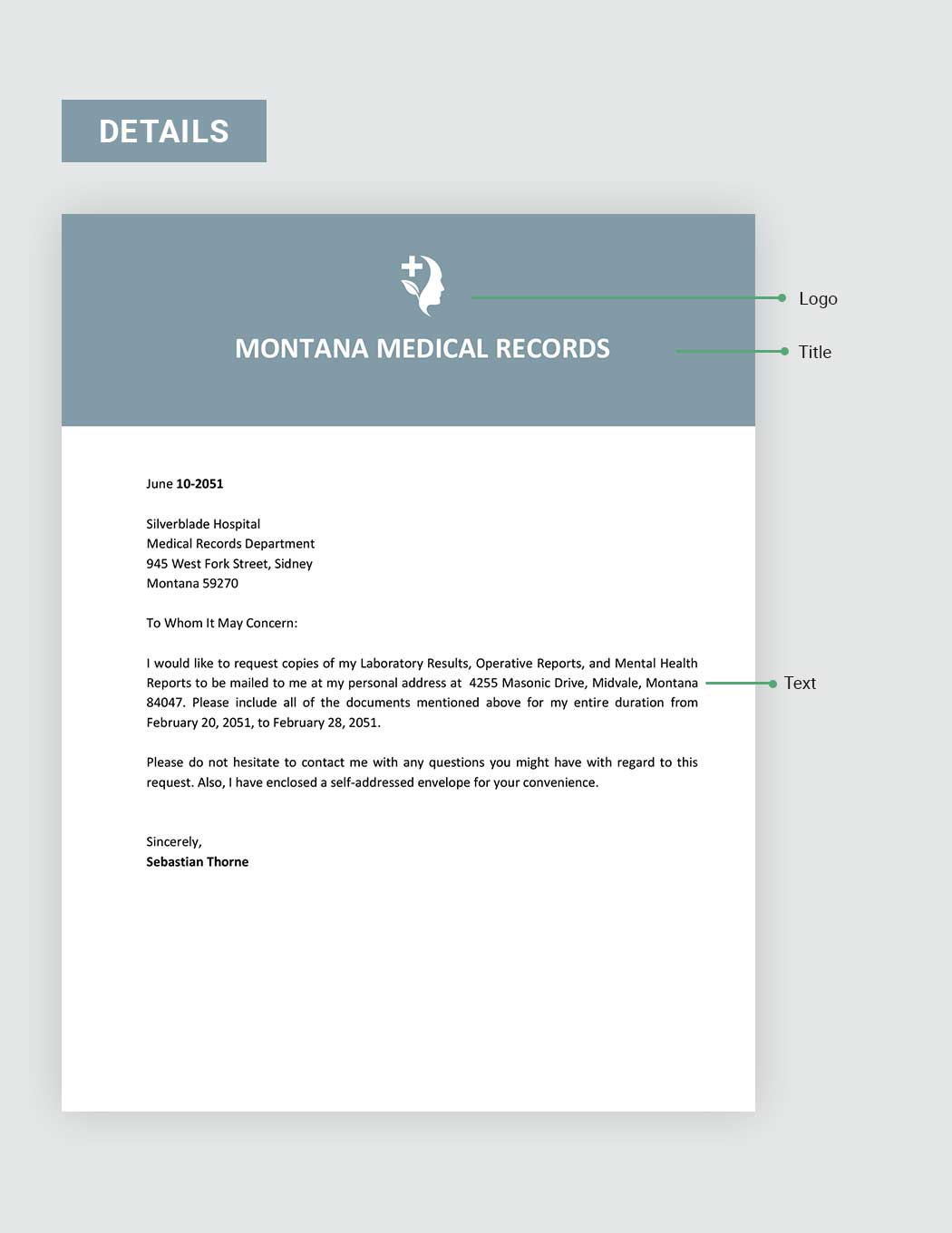 Montana Medical Records Request Template