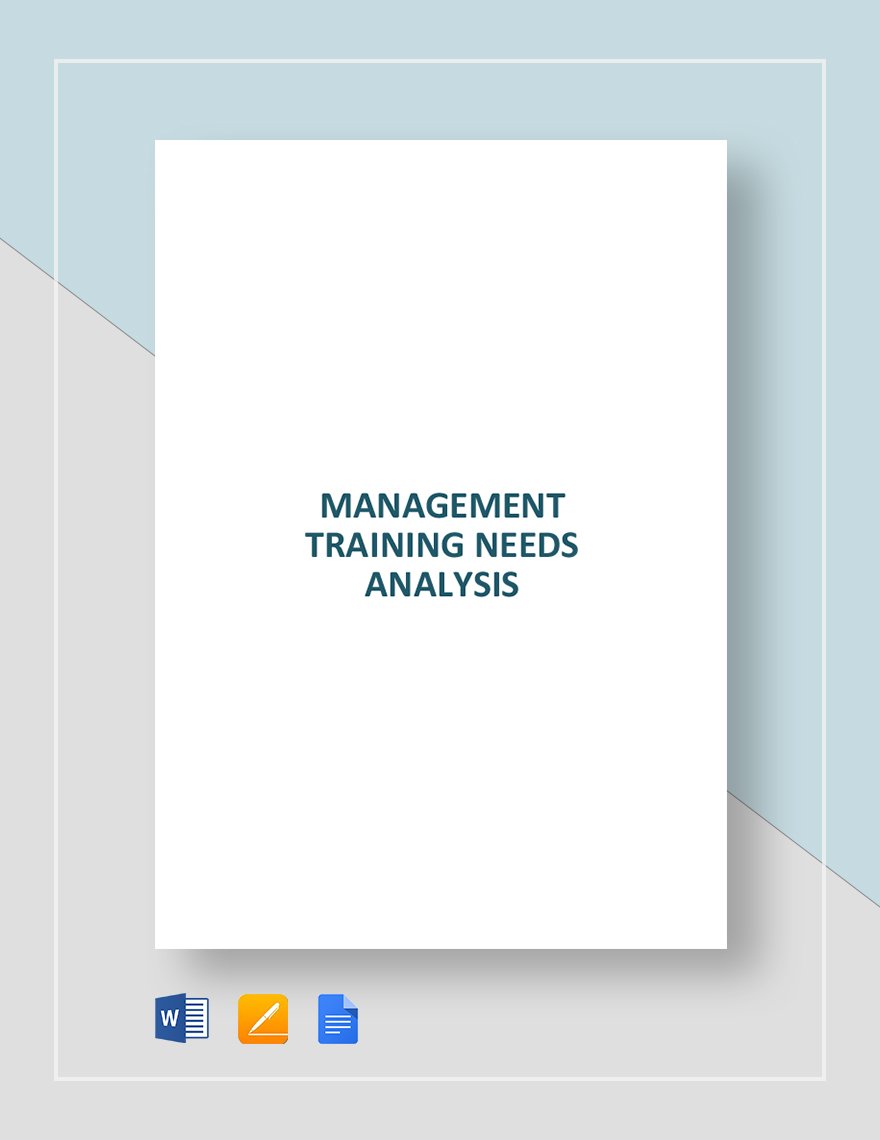 Management Training Needs Analysis Template