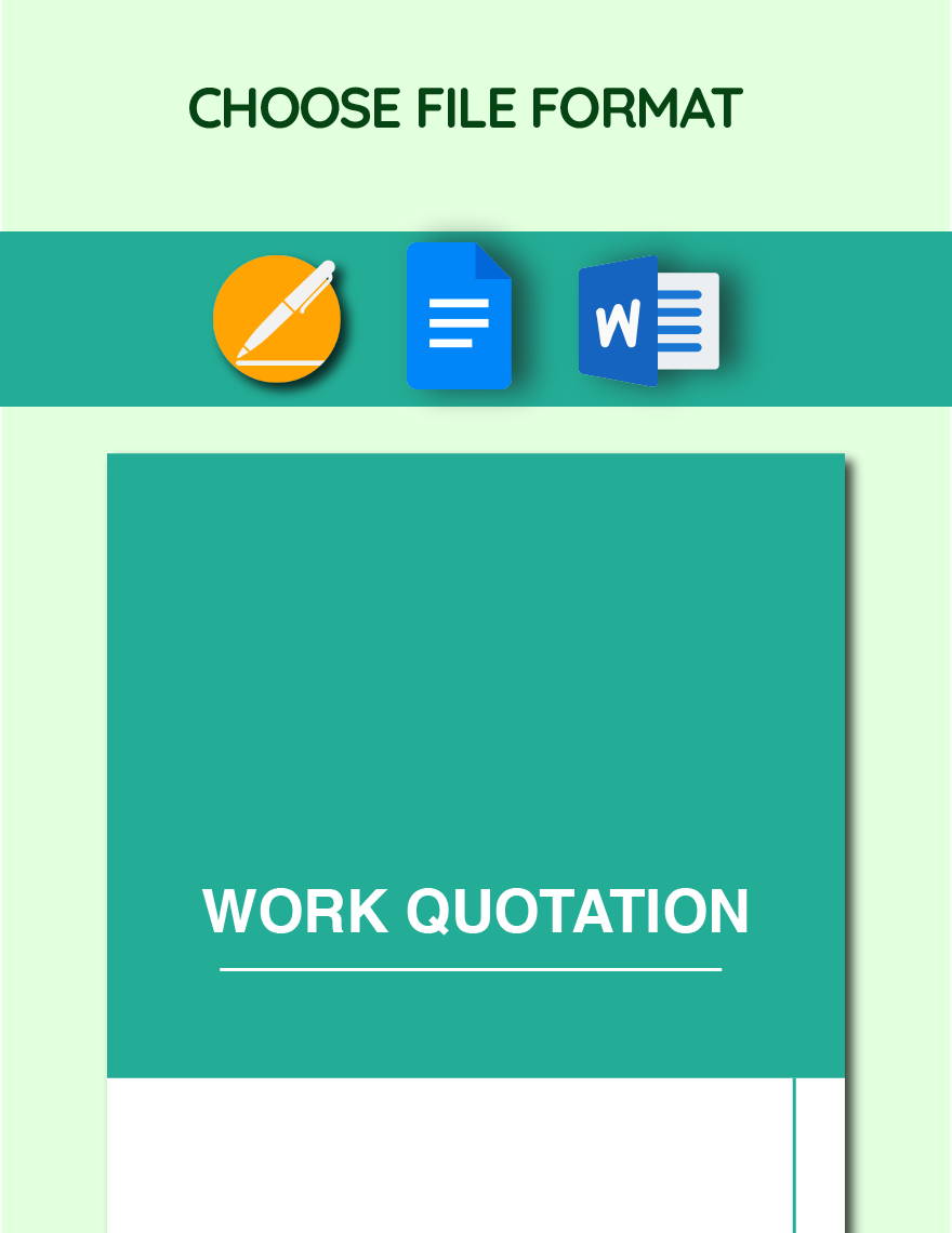 Work Quotation Template