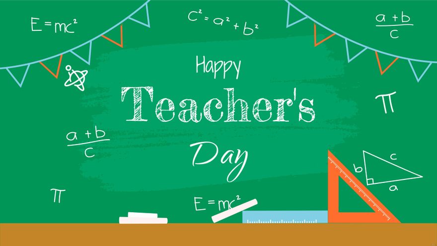 Free Happy Teacher's Day Background in Illustrator, EPS, SVG, JPG, PNG