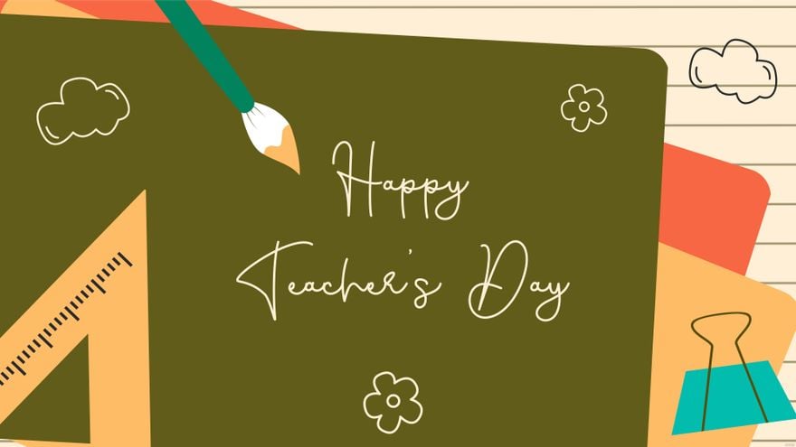 Free Teacher's Day Celebration Background in Illustrator, EPS, SVG, JPG, PNG
