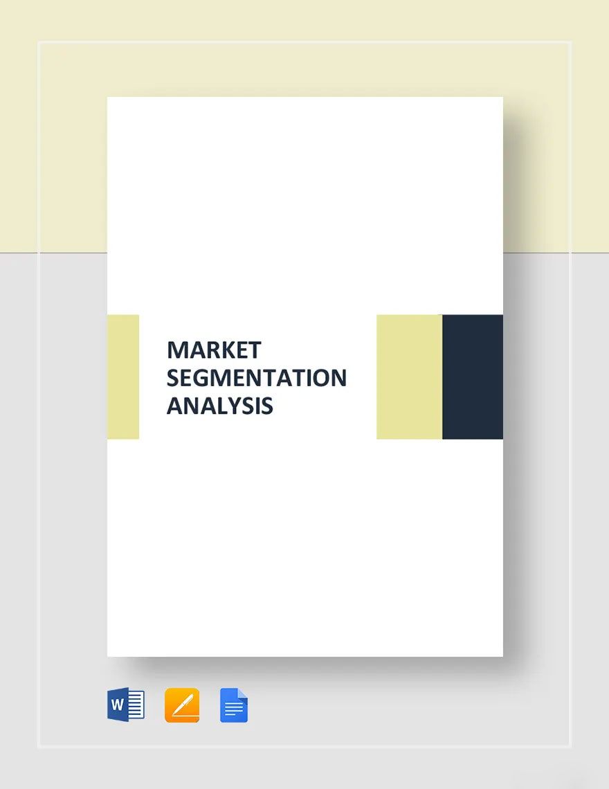 Market Segmentation Analysis Template in Word, Google Docs, Apple Pages