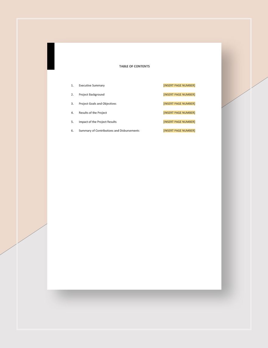 Project Summary Report Template