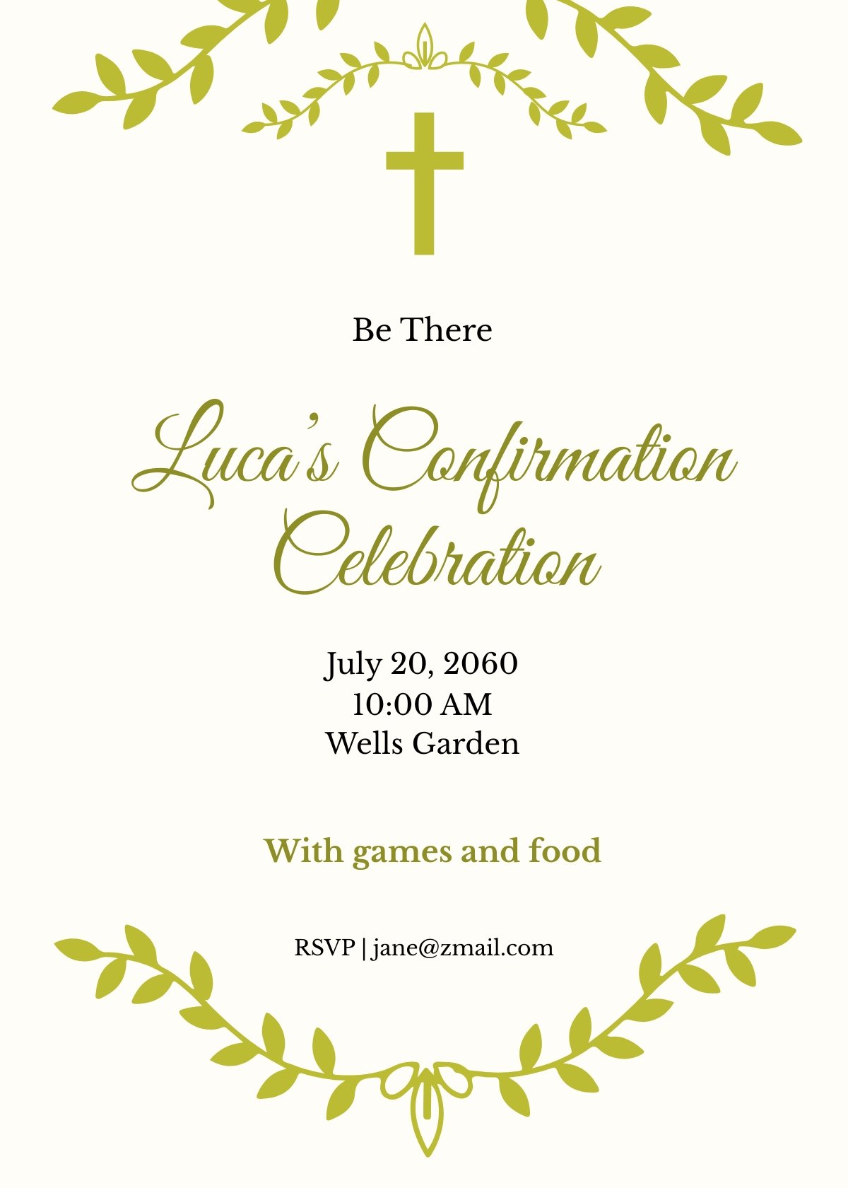 Confirmation Celebration Invitation