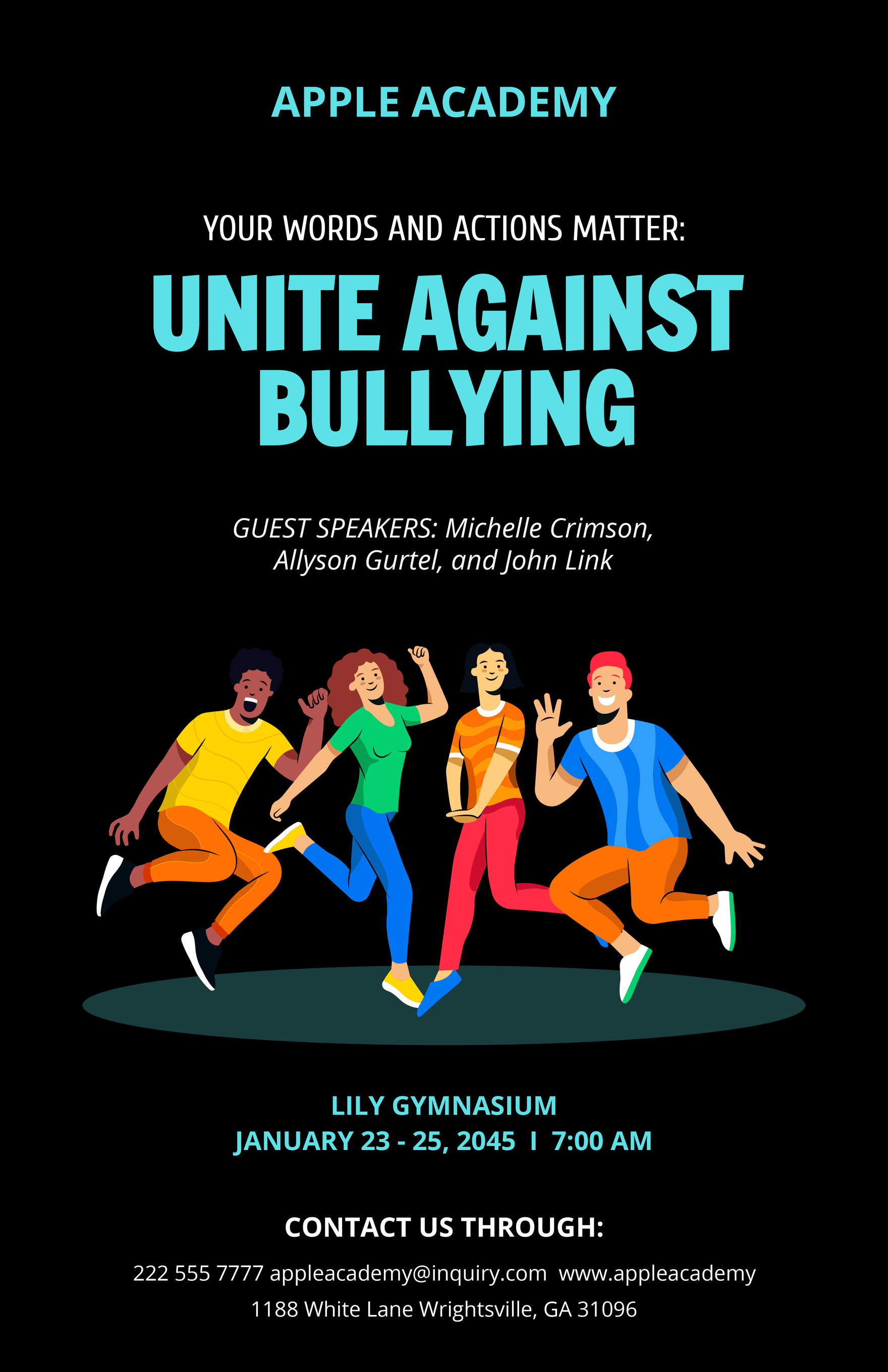 Free Anti Bullying Poster Templates, Editable and Printable