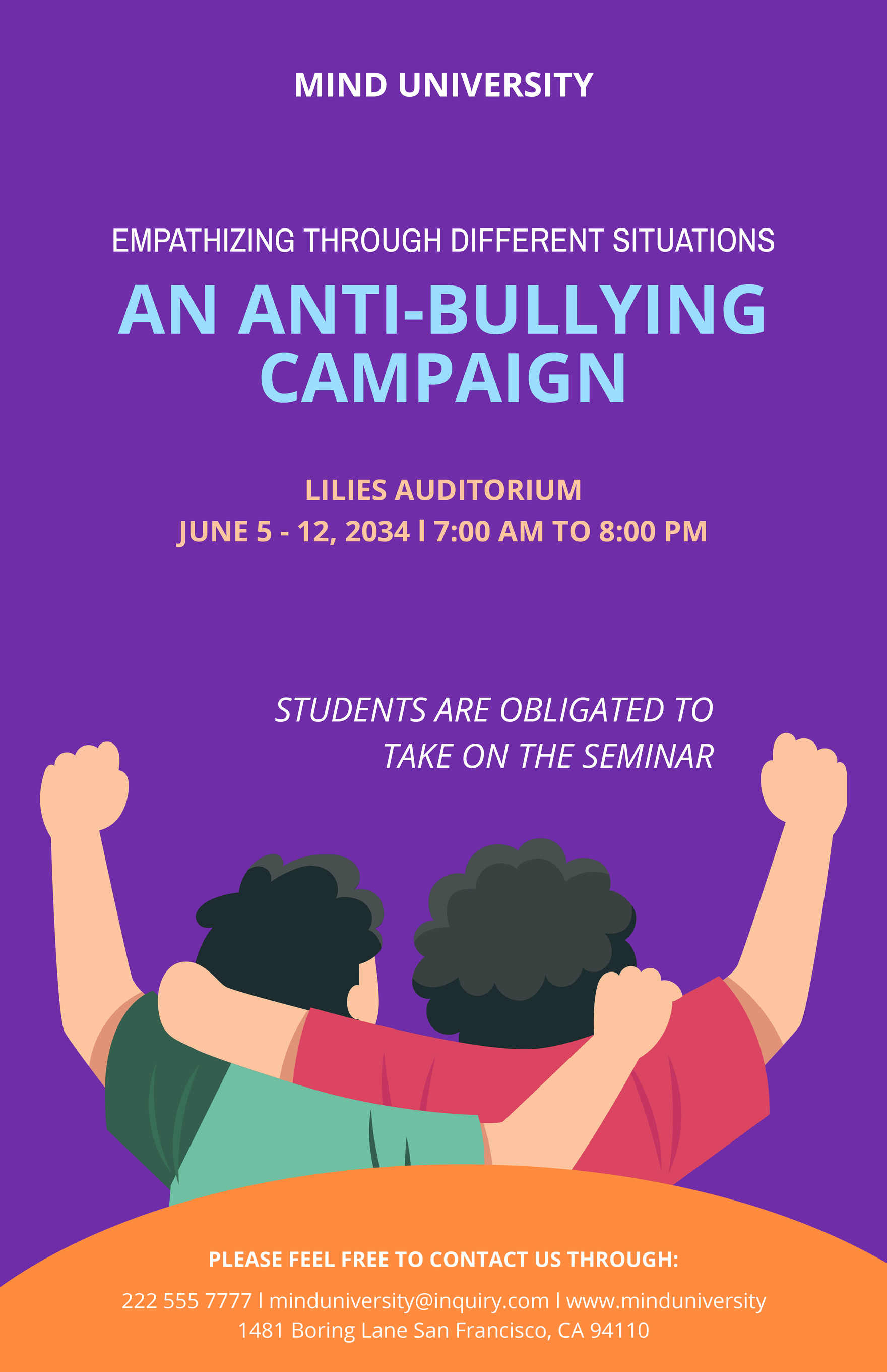 Free, printable anti-bullying campaign poster templates