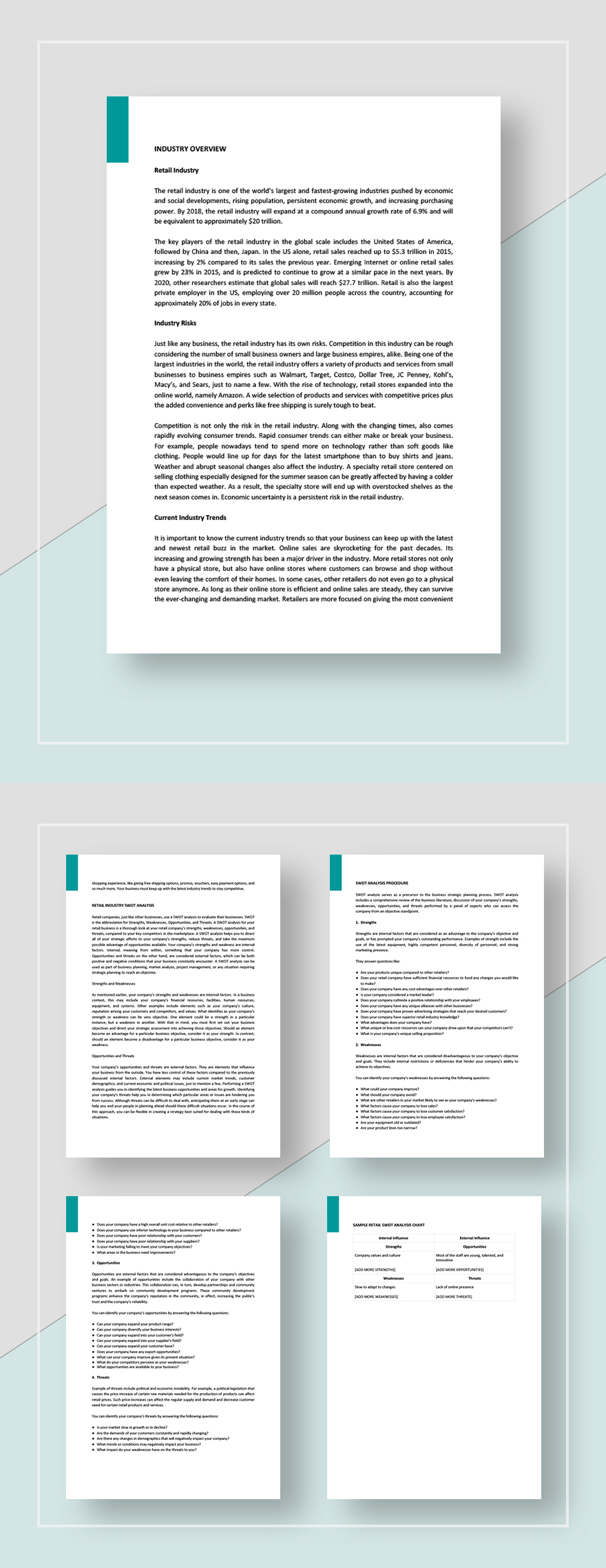 Retail SWOT Analysis Template Retail SWOT Analysis Template