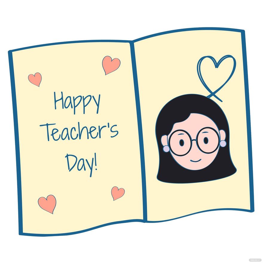Free Teachers Day Card Clipart in Illustrator, EPS, SVG, JPG, PNG