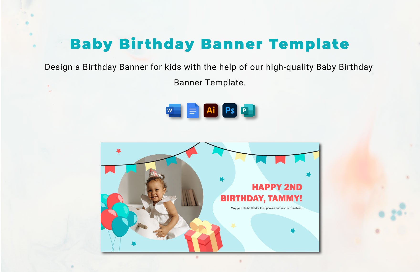 Baby Birthday Banner Template