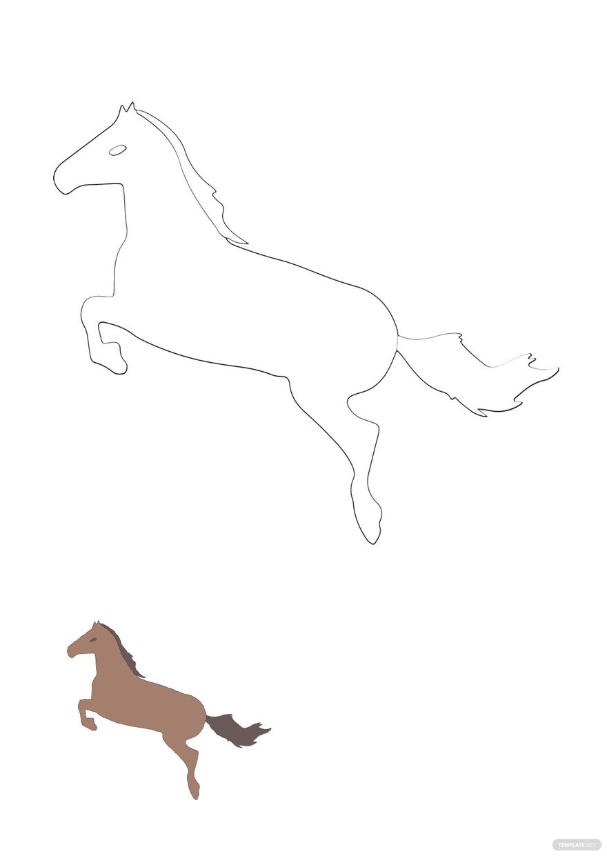 Free Jumping Horse Coloring Page