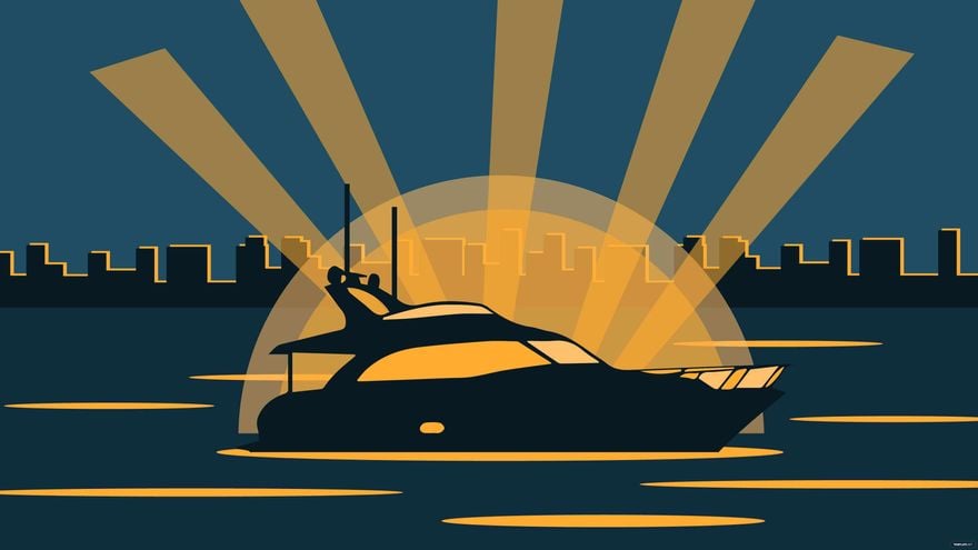 party boat silhouette