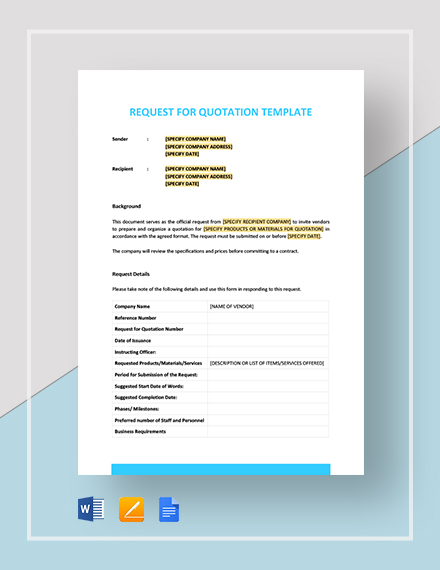 FREE Taxi Quotation Template - PDF | Word (DOC) | Excel | Apple (MAC ...