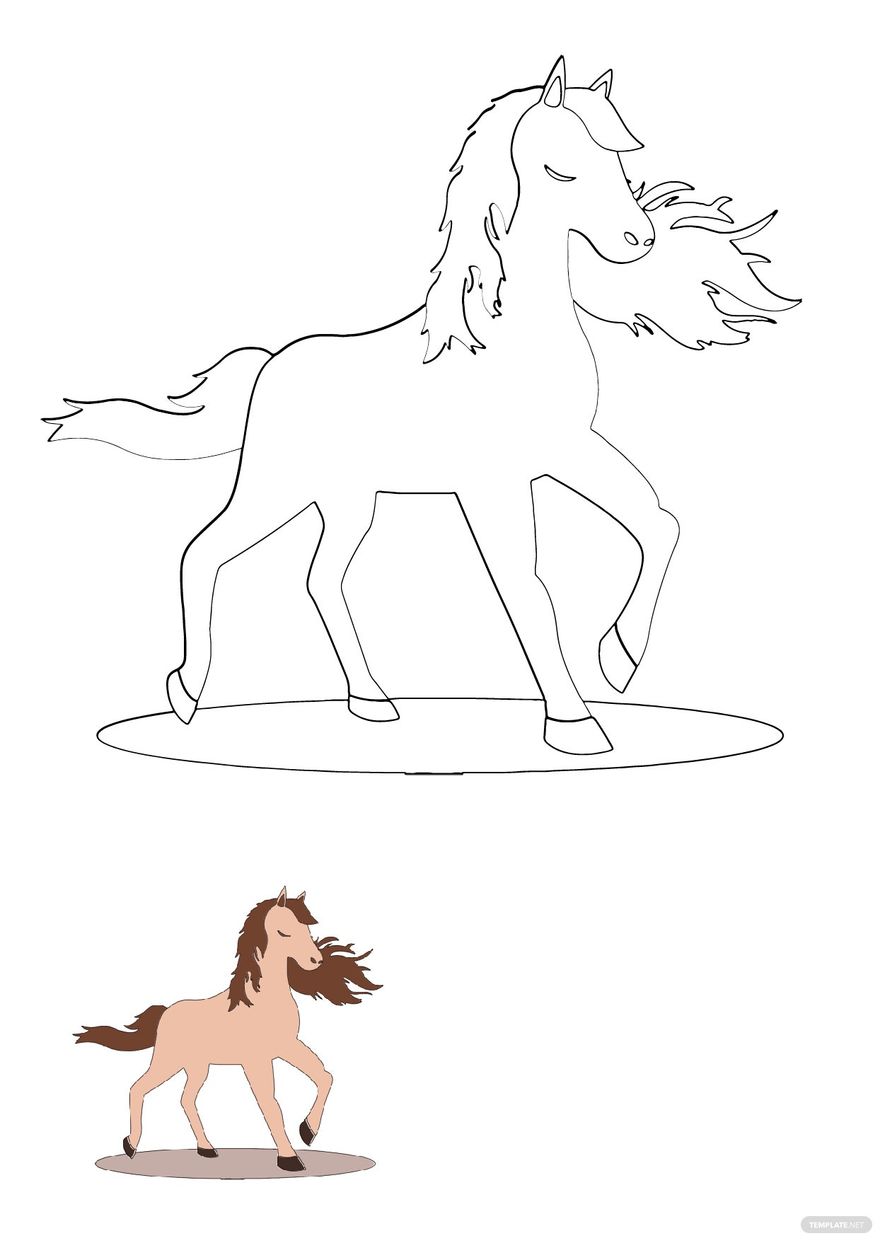 Free Elegant Horse Coloring Page