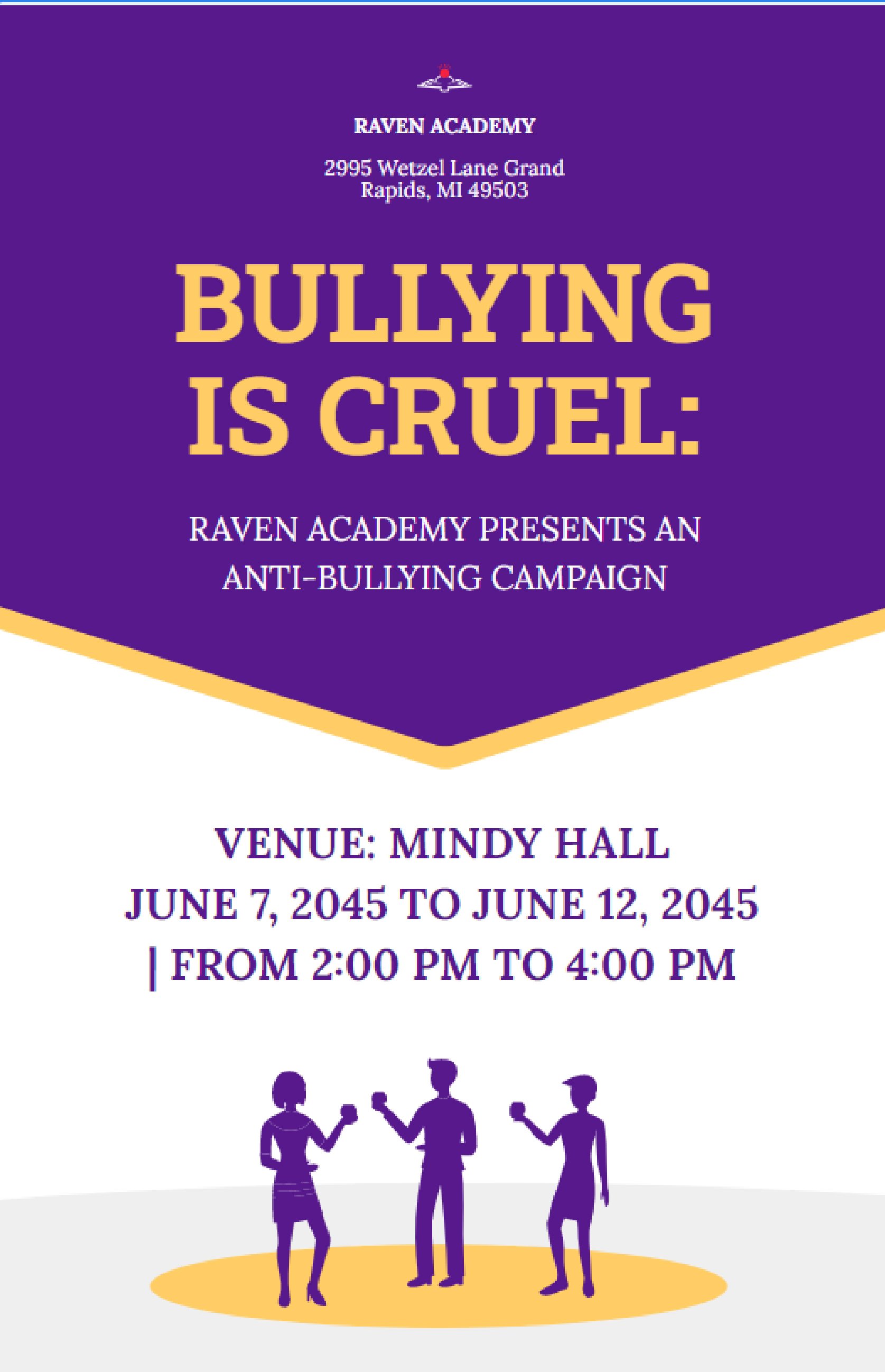 Professional Anti-bullying Poster