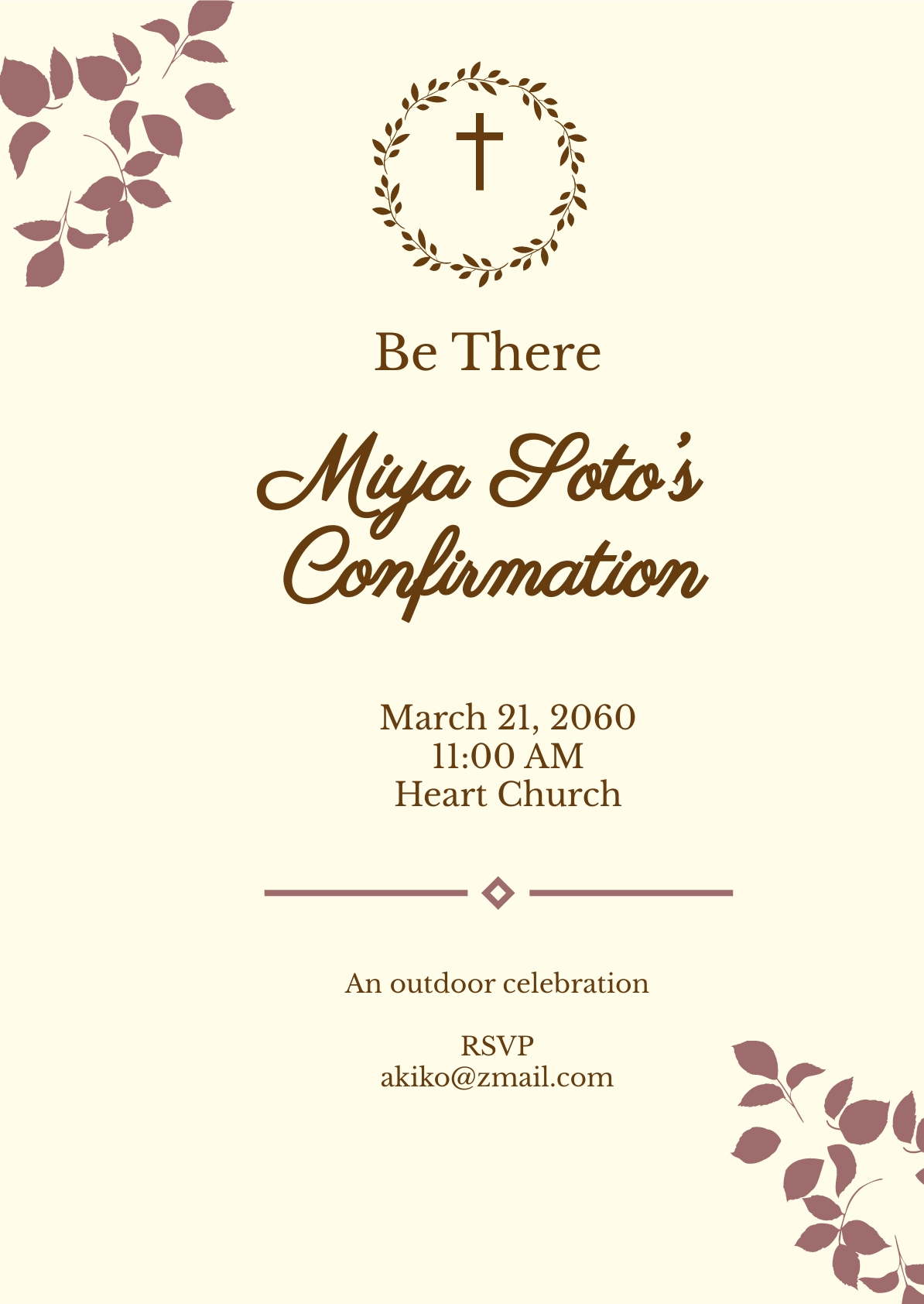 FREE Confirmation Invitation Template - Download in Word, Google Docs ...